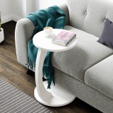 Masuta laterala Holeby 56 x 38 cm alb [en.casa] HausGarden Leisure