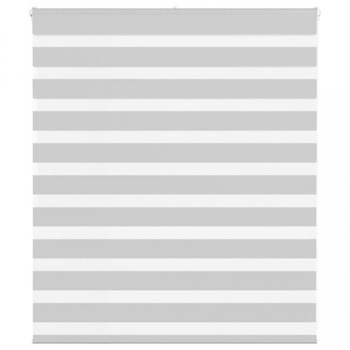 Jaluzea tip zebra gri deschis lățime țesătură 115,9cm poliester
