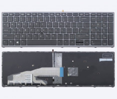 Tastatura laptop noua HP Zbook 15 G3 17 G3 Backlit US foto