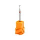 Bit diamant pentru cuticulă, sferă, br&acirc;u rosu, 001/023R