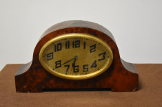 Ceas de masa / semineu din lemn Art Deco Franta - functional foto