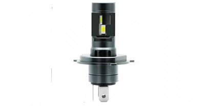 Set 2 becuri LED H4, 55W, lumina alb-rece, 25.000 Lumeni, Fara cablu si ventilator inclus foto