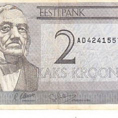 M1 - Bancnota foarte veche - Estonia - 2 coroane - 1992