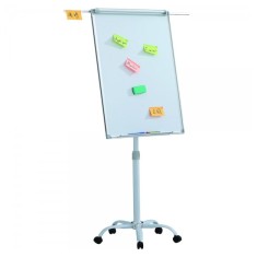 Flipchart mobil, Premium, 70x100 cm, brate laterale, inaltime ajustabila, clema prindere hartie (7 ani Garantie)