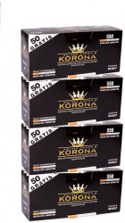 Set Tuburi tigari pentru injectat tutun KORONA 4 cutii x 550 buc foita filtru maro 2200 buc foto
