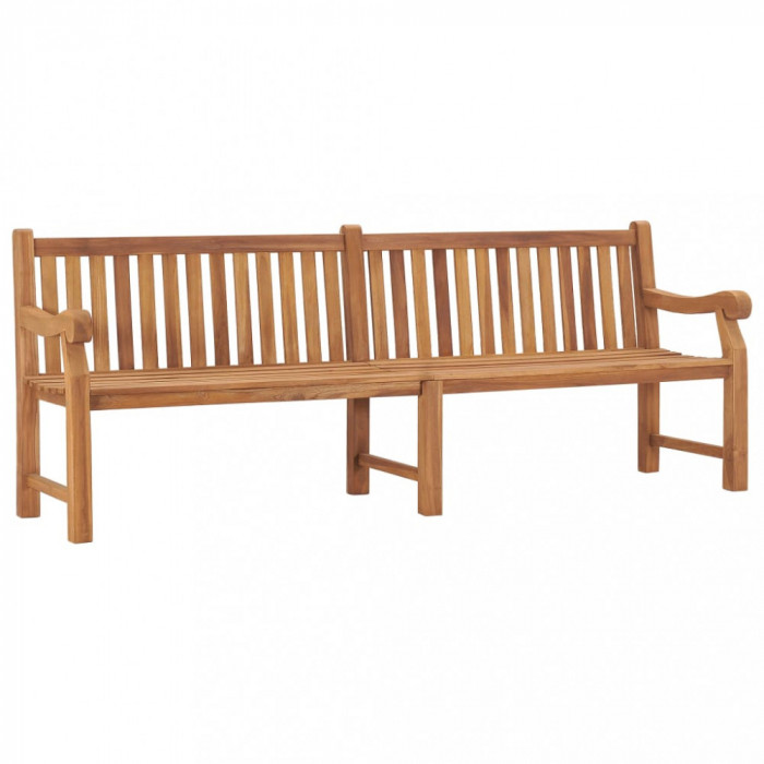 vidaXL Bancă de grădină, 228 cm, lemn masiv de tec 316640
