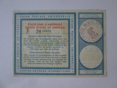 USA cupon evaluat 22 Cents platiti 26 Cents 1974 IRC-Cupon raspuns international
