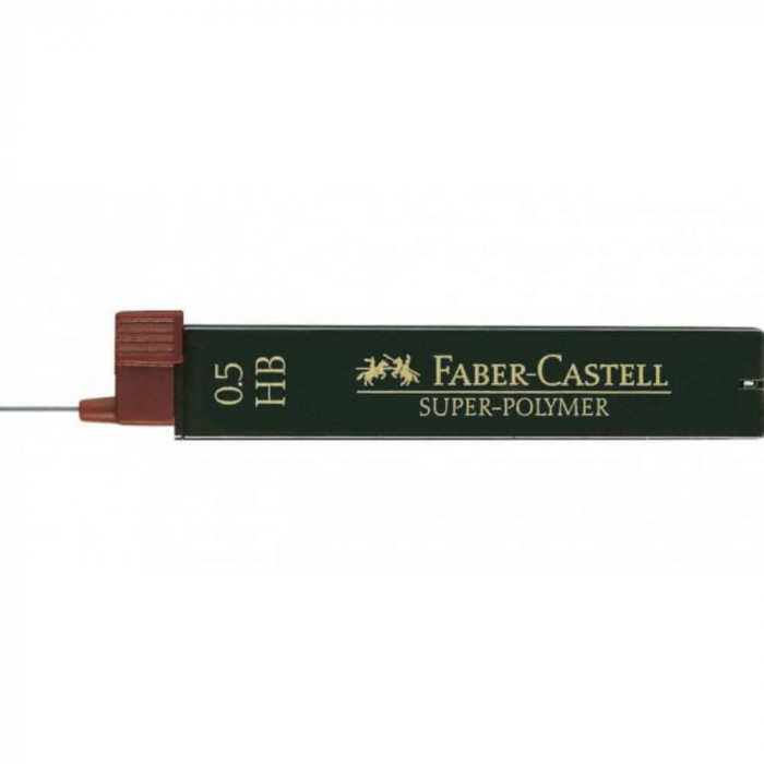 Mina Creion Mecanic Faber &ndash; Castell Super &ndash; Polymer, Mina 0.5 mm, HB, Mina pentru Creion, Mina de Tip HB, Mine pentru Creioane, Mine Faber-Castell, Mi