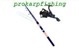 Set Pescuit Feeder Prokarpfishing Travel 3.3m: Lanseta Telescopica Diamant Alb 60-120g + Mulineta XP30R, 4+1 Rulmenti, Frana Spate
