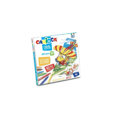 Set creativ Create &amp;amp;amp; Color Carioca Jet Junior 3D foto