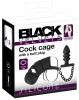 Inel cu bile, cușcă pentru penis și plug anal Cock cage with butt plug, BLACK VELVETS