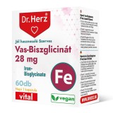 Capsule vegane bisglicinat de fier 28 mg + vitamina C Dr Herz 60 buc