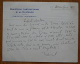 Scrisoare Spiru Haret, pe hartie cu antet si plic, 1910