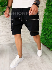 Pantaloni scurti de trening negri ZR A5653 92-1 foto