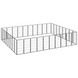 Cumpara ieftin Tarc caini 36 panouri negru 50x100 cm otel vopsit electrostatic