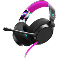 Casti Gaming Skullcandy Slyr Pro, Wired, Jack 3.5mm/USB Type-C, 1.8m (Negru/Mov)