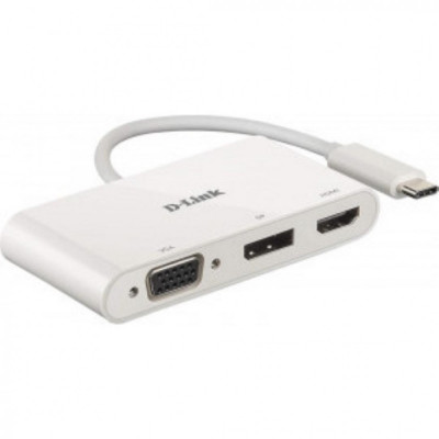 D-link dub-v310 3-in-1 usb-c hub with hdmi vga and displayport dub-v310 1* usb-c connector 1* foto