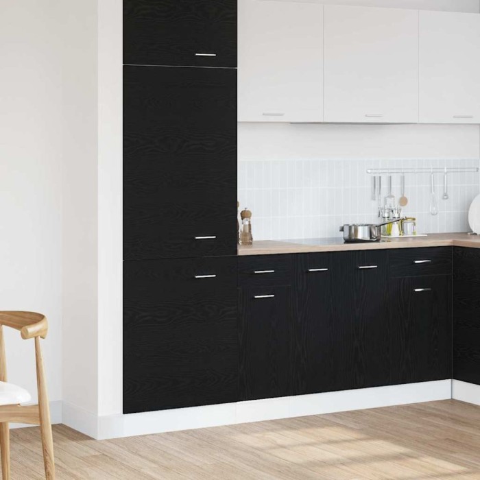 vidaXL Dulap Inferior cu Sertar cu raft Stejar negru 30 x 46 x 81.5 cm 863237