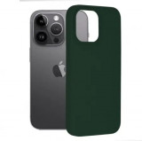 Husa iPhone 14 Pro Max Silicon Verde Slim Mat cu Microfibra SoftEdge