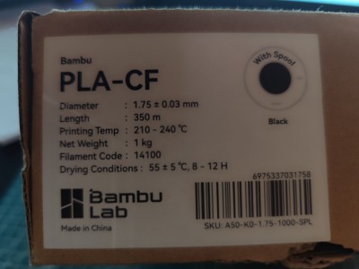Filament Bambulab pla-cf foto