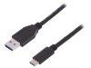 Cablu USB 2.0 USB-A la USB-C 1m Negru, Digitus