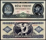 Bancnota Ungaria 20 Forint 1975, Gheorghe Doja, UNC, Necirculata