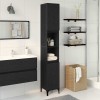 VidaXL Dulap de Baie Stejar negru 30 x 30 x 190 cm Lemn compozit 862806