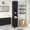 vidaXL Dulap de Baie Stejar negru 30 x 30 x 190 cm Lemn compozit 862806