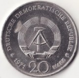 Moneda Republica Democrata Germana - 20 Mark 1971 - Heinrich Mann, Africa