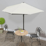 Umbrela de soare de balcon, tija aluminiu, nisipiu, 300x155 cm GartenMobel Dekor, vidaXL