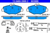 ATE 13.0460-3999.2 set placute frana,frana disc