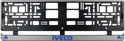 Set 2 bucati, suport numar inmatriculare argintiu Iveco IV foto