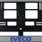 Set 2 bucati, suport numar inmatriculare argintiu Iveco IV