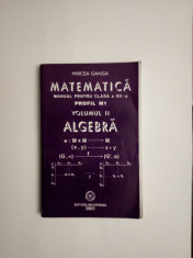 Matematica - Profil M1 - Manual clasa a XII-a - volum 2 - algebra - Mircea Ganga foto