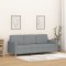 vidaXL Canapea cu 3 locuri, gri deschis, material 180CM textil