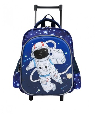 Ghiozdan cu roti pentru copii Amythe, pentru varsta de 2-5 ani, model astronaut, albastru - RESIGILAT foto