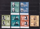 ROMANIA 2002 LP 1580 ANIVERSARI PERSONALITATI PERECHE SERII MNH