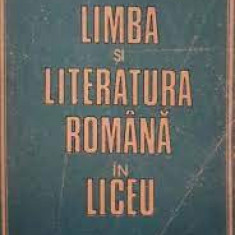 Limba şi literatura română în liceu. Noţiuni de stilistică şi compoziţie