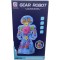 Robot transparent cu baterii - sunete si lumini led