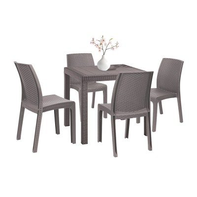Set mobilier de grădină Goti 4+1 cappuccino foto