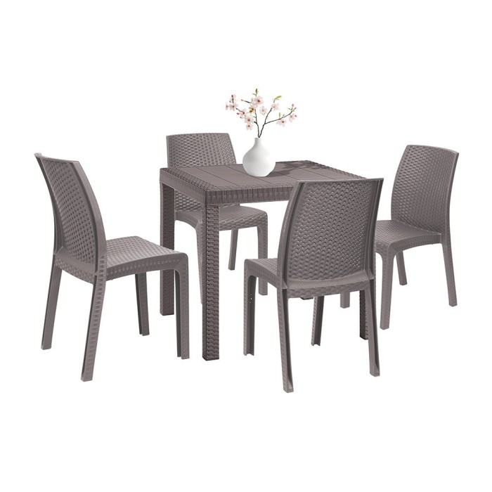 Set mobilier de grădină Goti 4+1 cappuccino