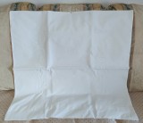 Fata de perna, Vintage din bumbac cu broderie manuala- Flori de liliac