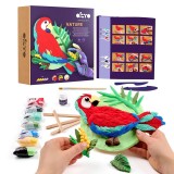 Set pictura 3D cu argila usoara, Nature - Macaw