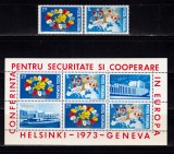 Cumpara ieftin RO 1973 LP 833+a ,&quot;Conferinta- securitate si coop. &quot; , serie+colita 108 , MNH, Nestampilat