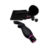 Kit DREAMTOYS Sex Room Raunchy Kit, set 6 produse, pentru stimularea prostatei, cu vibrator, puf de g&acirc;dilat, zaruri și mască