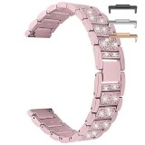Curea otel, compatibila Huawei Watch Fit 2, cu adaptor dedicat, Pink Rose Diaomond