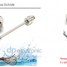 Senzor nivel inox apa lichid plutitor bazin ulei ars 250mm doua plutitoare