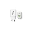 &Icirc;ncărcător Prio Fast Charger 25W PD/PPS USB-C + QC 3.0 USB-A, Alb, &Icirc;ncărcare Rapidă Universală, Compact