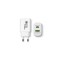 &Icirc;ncărcător Prio Fast Charger 25W PD PPS (USB C) + QC 3.0 (USB A), Alb
