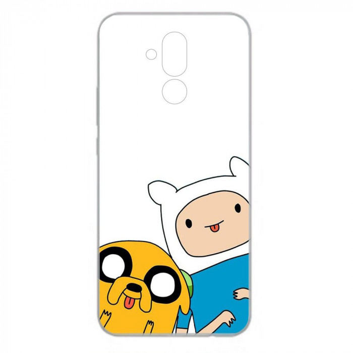 Husa compatibila cu Huawei Mate 20 Lite Silicon Gel Tpu Model Finn and Jake Tongues